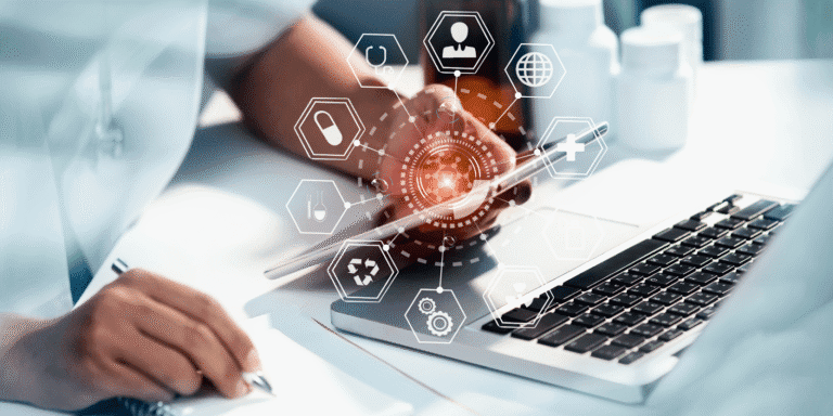 The importance of health information technology in healthcare today|Two female nurses working|Doctor holding iPad