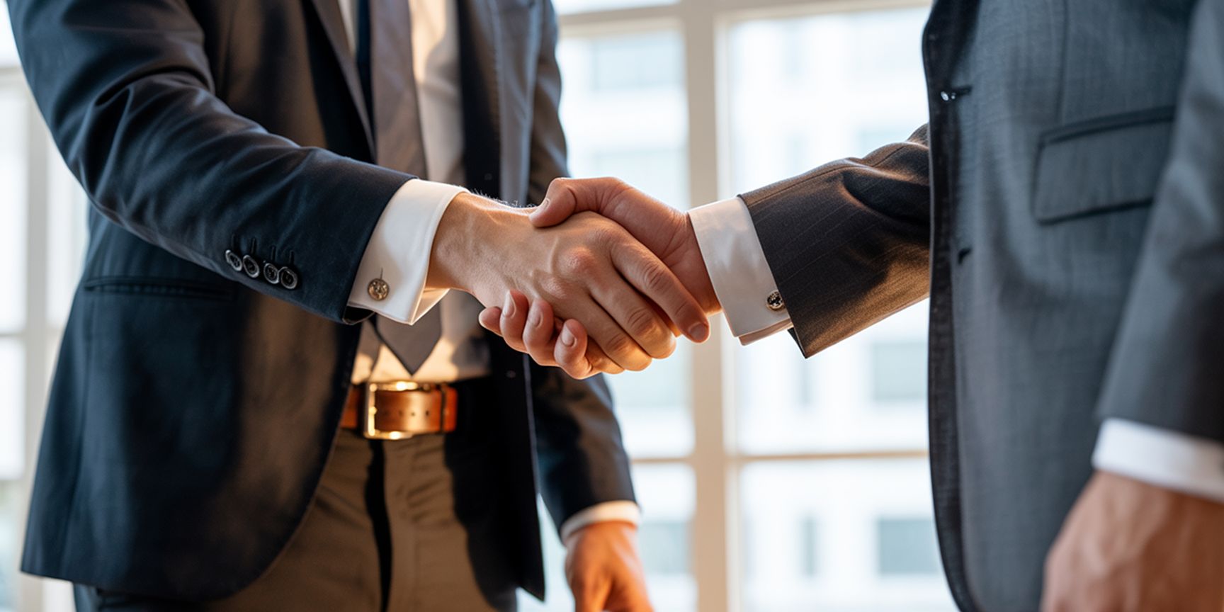two businessmen shaking hands